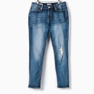 Plus size Jagger Distressed Skinny in Dark Wash 29" Inseam 20W